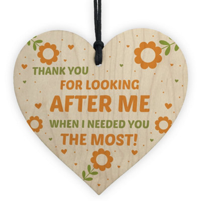 Red Ocean Volunteer Carer Gift Wooden Heart Thank You Gift For Him Her Friendship Gifts from B&Q