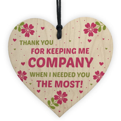 Red Ocean Thank You Gift For Volunteer Carer Wooden Heart Gift For Him Her Keepsake from B&Q