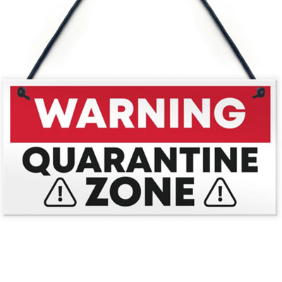 Red Ocean Funny Quarantine Zone Gifts Novelty Gifts Man Cave Gifts Quarantine Birthday Gifts For Him Her from B&Q