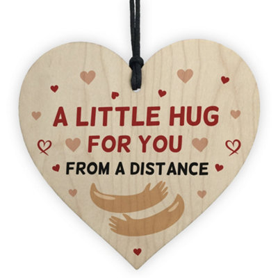 Red Ocean Hug Token Gift For A Friend Wooden Heart Special Gift For Loved Ones Keepsake from B&Q