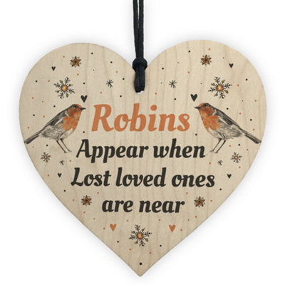 Red Ocean In Loving Memory Robins Appear Christmas Bauble Decoration Mum Dad Nan Keepsake from B&Q