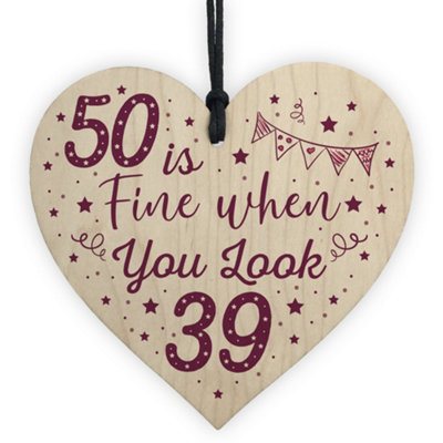 Red Ocean 50Th Birthday Gift For Him For Her 50Th Birthday Gift For Women Men Keepsake Plaque from B&Q