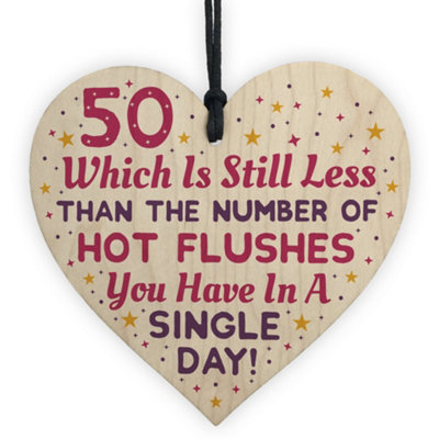 Red Ocean Funny 50Th Birthday Gift For Him For Her 50Th Birthday Gift For Women Men Keepsake Plaque from B&Q