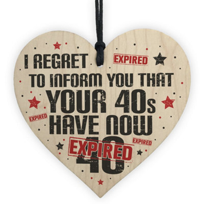 Red Ocean Funny Wooden Hanging Plaque 50Th Birthday Gifts For Him / Her Novelty Birthday Plaque For Friend from B&Q