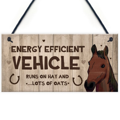 Red Ocean Horse Sign Funny Signs Abouts Horses Plaque Stable Sign Birthday Xmas Gift For Horse Lover from B&Q