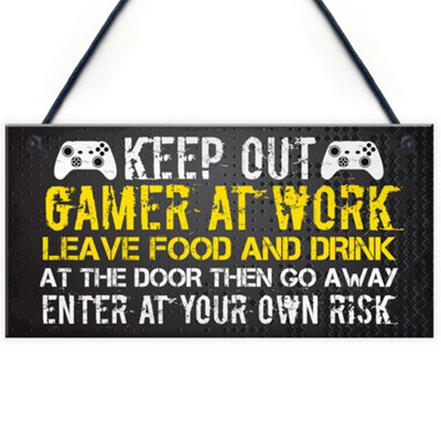 Red Ocean Novelty Gaming Sign Xbox Inspired Funny Christmas Gamer Gift For Brother Or Son