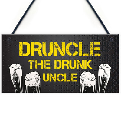 Red Ocean Funny Uncle Gift Druncle Hanging Plaque Funny Gift For Him From Niece Nephew Brother Plaque from B&Q
