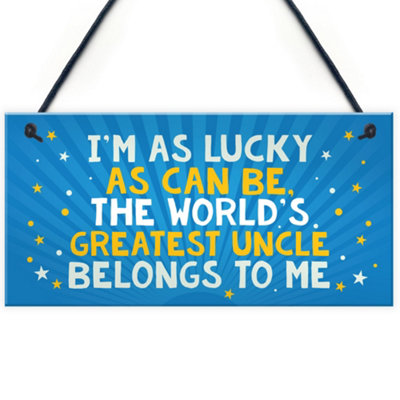 Red Ocean Special Uncle Gift From Niece Nephew Hanging Plaque Gift For Brother Uncle From Niece Nephew from B&Q