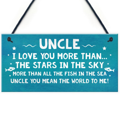 B&Q -  Birthday Gifts For Uncle Christmas Gift Hanging Plaque Uncle Gift From Niece Or Nephew