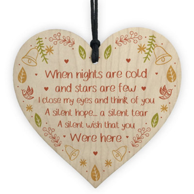 Red Ocean Handmade Memorial Plaque Heart Mum Dad Nan Memorial Sign Remembrance Plaque from B&Q