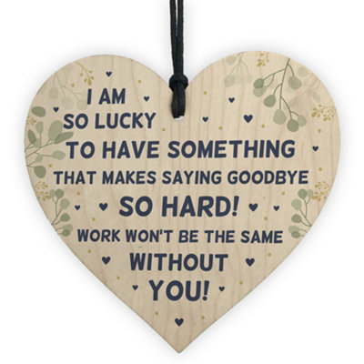 Red Ocean Goodbye Gift For Colleague Hanging Heart Plaque Colleague Co Worker Leaving Gifts from B&Q