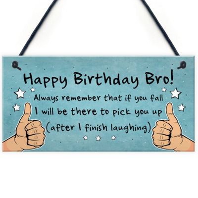 Red Ocean Birthday Gift For Brother Hanging Plaque Funny Brother Gift From Sister Gift For Him from B&Q