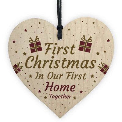 Red Ocean 1St Home Together Personalised Christmas Bauble Tree Decoration New Home Gift Keepsake from B&Q