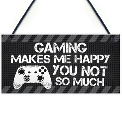 Red Ocean Novelty Gaming Signs And Plaques Funny Rude Christmas Gift For Brother Son Xbox Inspired Gamer Gifts For Him