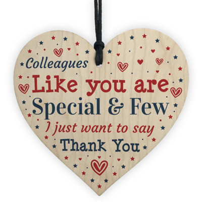 Red Ocean Thank You Gift For Your Colleague Wooden Heart Colleague Gifts Leaving Gift Keepsake from B&Q