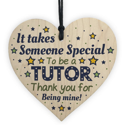 Red Ocean Special Tutor Mentor Teacher Gifts Thank You Gifts Wooden Heart Plaque Leaving School Nursery Gifts from B&Q