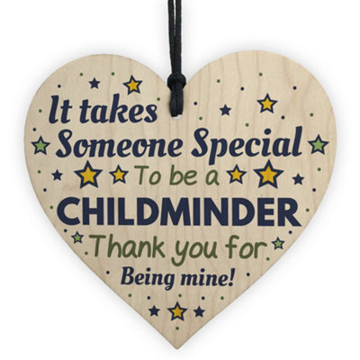 Red Ocean Childminder Gifts Thank You Wooden Heart Leaving School Nursery Present from B&Q