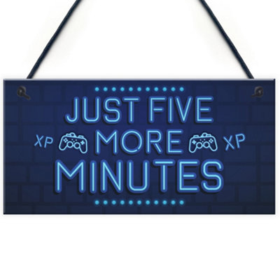 Red Ocean Gaming Five More Minutes Gaming Bedroom Accessories Son Gamer Gifts For Birthday Christmas from B&Q