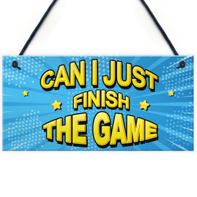 Red Ocean Finish The Game Neon Effect Gaming Sign For Boys Bedroom Man Cave Gamer Gift from B&Q