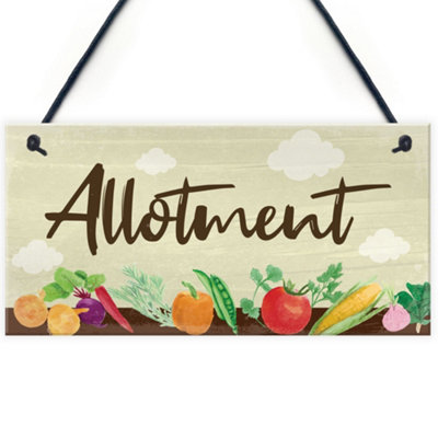 Red Ocean Allotment Sign For Garden Shed Sign Garden Sign Summer House Plaque Gift For Him Gift For Her from B&Q