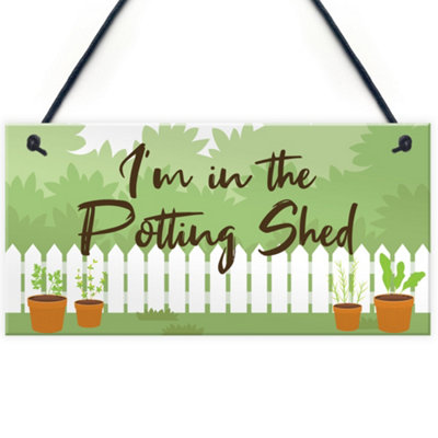 Red Ocean Novelty Garden Sign / Potting Shed Plaque / Garden Signs And Plaques / Garden Shed Sign from B&Q