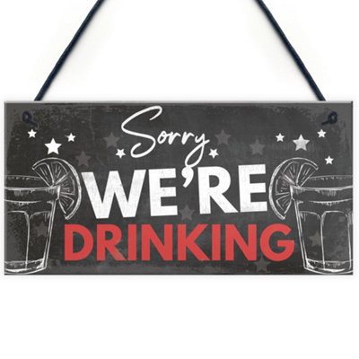 Red Ocean Novelty Bar Sign For Garden Funny Home Bar Sign Man Cave Sign Gin Gifts from B&Q