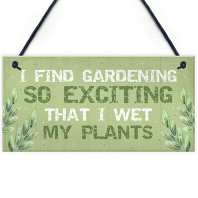 Red Ocean Funny Garden Sign Hanging Garden Plaque Summer House Sign Shed Plaque Gift For Her from B&Q