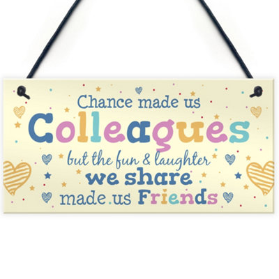 Red Ocean Chance Made Us Colleagues Gift For Friend Leaving Birthday Friendship Hanging Plaque from B&Q