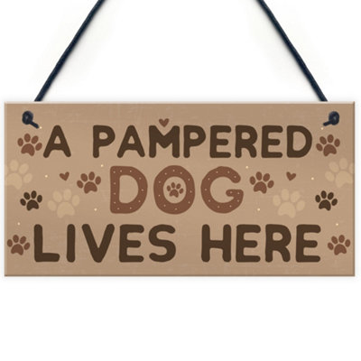 Red Ocean Funny Dog Sign For Home Dog Sign For Gate Pet Sign Funny Dog Gift Dog Lover Gift Keepsake from B&Q