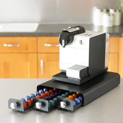 Neo Nespresso 3 Drawer Coffee Machine Stand And Capsule Pod Storage