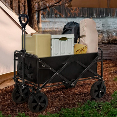 Neo Foldable Collapsible Garden Festival Cart Black from B&Q