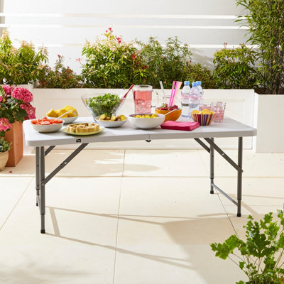 Neo Folding Picnic Table Portable 4Ft Extendable Height from B&Q