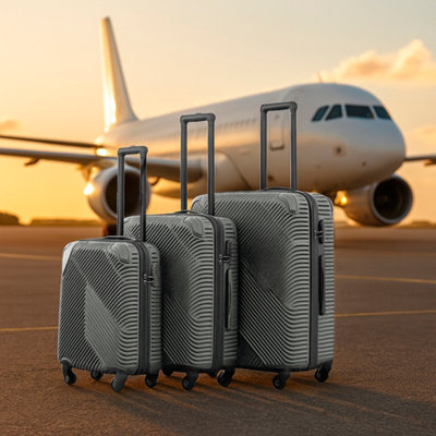 Neo Titanium 3 Piece Hard Shell Luggage Suitcase Set from B&Q