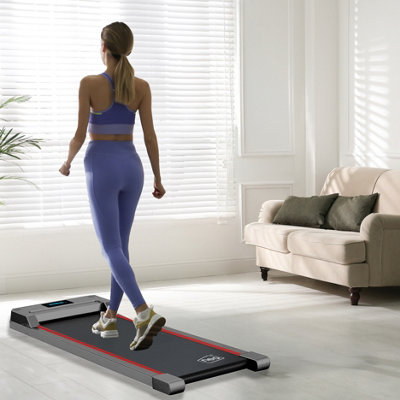 Neo Black Portable Walking Pad Treadmill B&Q