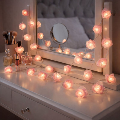 Neo Pink Rose 20 Led String Battery Operated Fairy Lights from B&Q