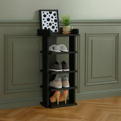 Neo Multi-Layer Wooden Shoe Rack Durable Storage Organiser Boots Sneakers Heels Space Saving Entryway Shelf