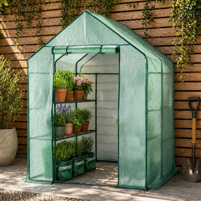Neo 8 Tier Steel Shelving Heavy Duty Outdoor Walk In Garden Greenhouse from B&Q