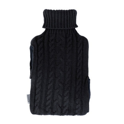 Livivo Handwarmer Hot Water BottleBlack Knit from B&Q