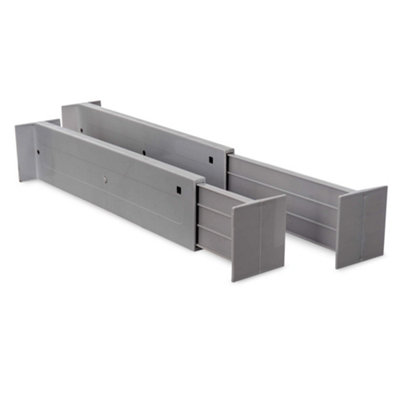 Livivo X Adjustable Plastic Drawer Dividers - Expandable Storage Organisers & Bedroom Drawer Size 2
