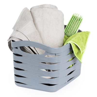 B&Q -  22L Plastic Storage Baskets With Handles