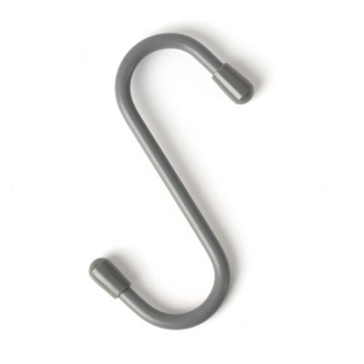 Livivo Hanging Storage S Hooks Grey Modular Rail Hooks from B&Q