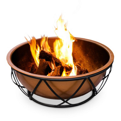 Livivo Volida Bowl Fire Pit With Bbq Grill - Copper