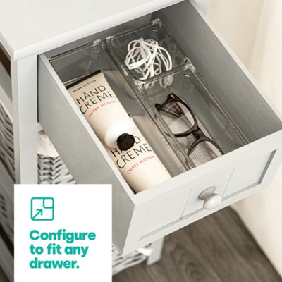 Livivo 4Pc Extra Large Drawer Organiser Tray Set from B&Q