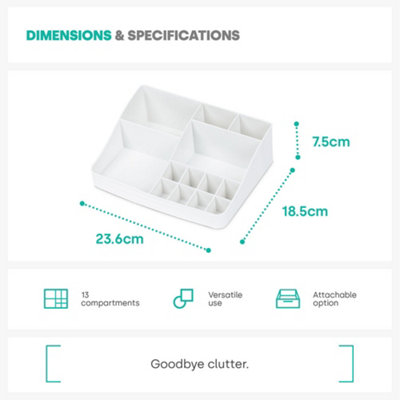 Livivo Top Compartment For Cosmetic Organisers With 13 Compartments - Dust-Proof, Waterproof & Makeup Organiser