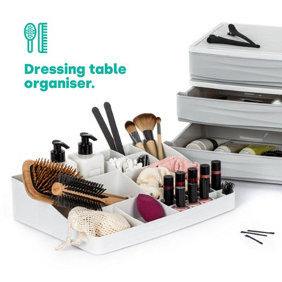 B&Q -  White Makeup And Stationery Organiser Tray Large