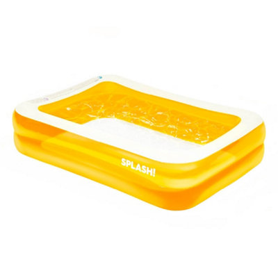 Splash Inflatable Paddling Pool6.5FtLightweightDurableEasy Inflation & DrainageYellow from B&Q