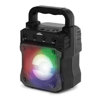 Wicked Gizmos Mini Bluetooth Karaoke Speaker With Led Disco Lights Usb Fm Radio Included Microphone For Parties And Outdoor Fun from B&Q