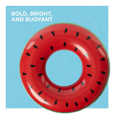 Splash Inflatable Watermelon Swim Ring 90Cm Pool Float For Adults And Teens Durable Pvc Supports 80Kg from B&Q