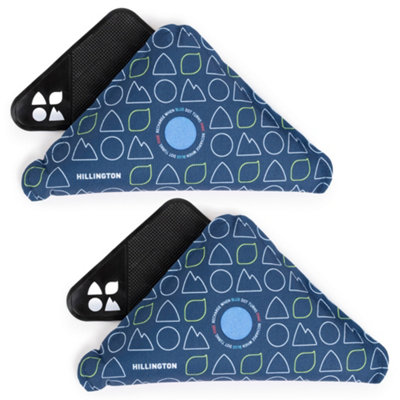 Hillington Reusable Triangle Car Dehumidifier Bags 2 Pack 450G W/ Sticky Pads Microwave Rechargeable Moisture Absorbers from B&Q