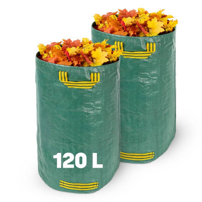 Livivo 120L Garden Waste Bags 2 Pack Heavy Duty Reusable Garden Bags With Handles For Garden Waste And Leaves from B&Q